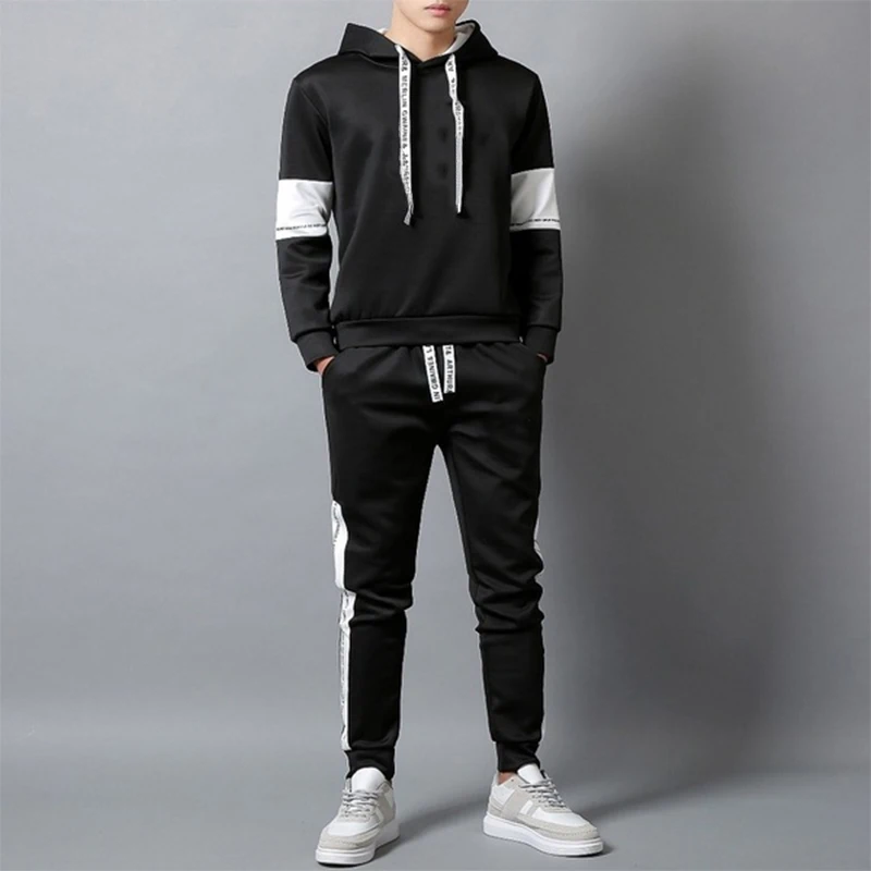 New Fashion Sports Wear for Men Tops and Trousers Set Casual Jogging Suit Streetwear