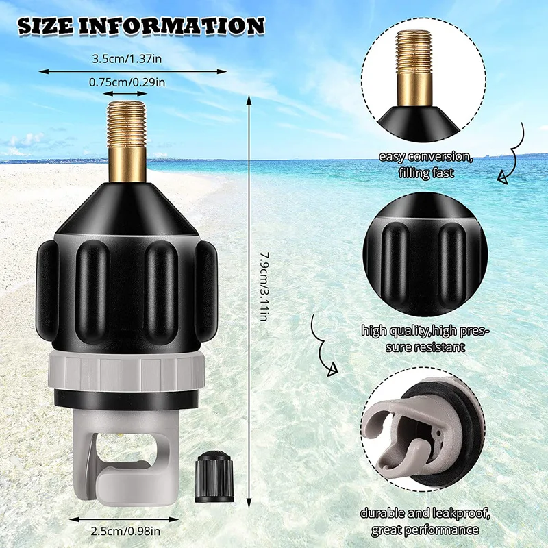 1 PCS SUP Standup Paddle Board Valve Adapter Canoe Kayak Inflatable Pump Adaptor Air Valve Adapter Accessories