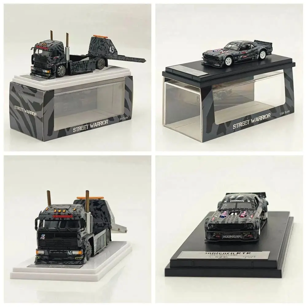 

SW 1/64 For Mustang 1965 Hoonicorn RTR V3 HORZON / KamaZ trailer Car Diecast Model Collection Auto Gift
