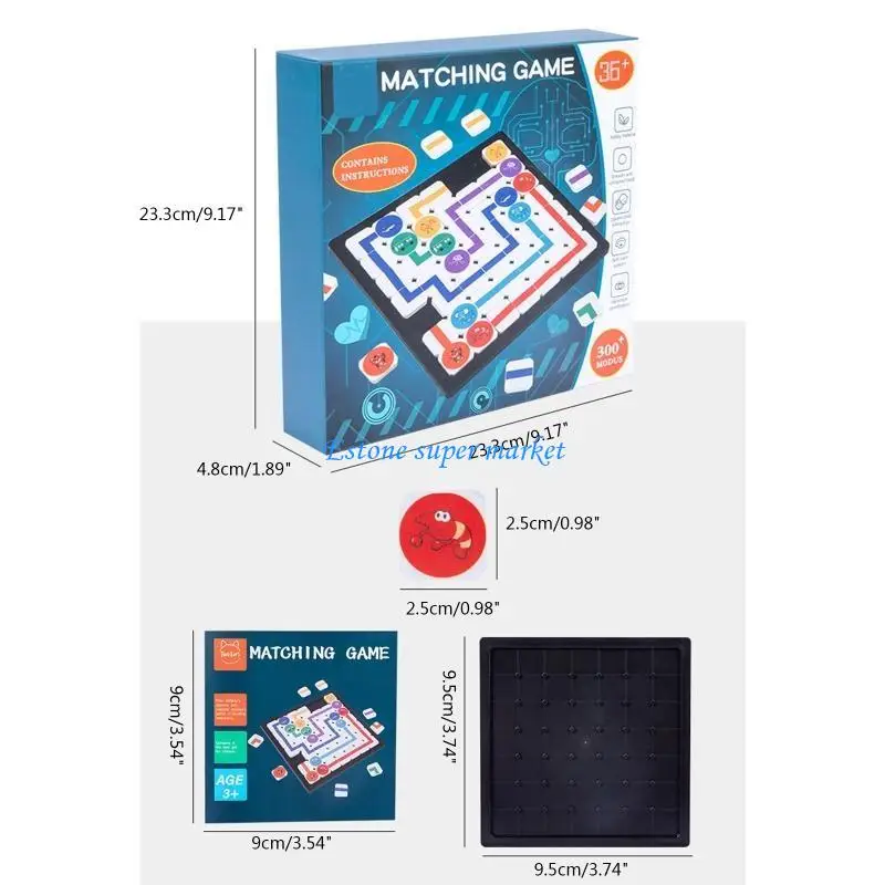 090B Preschool Kids Improve Intelligence Matching Color Portable Educational Wooden Design Table Game