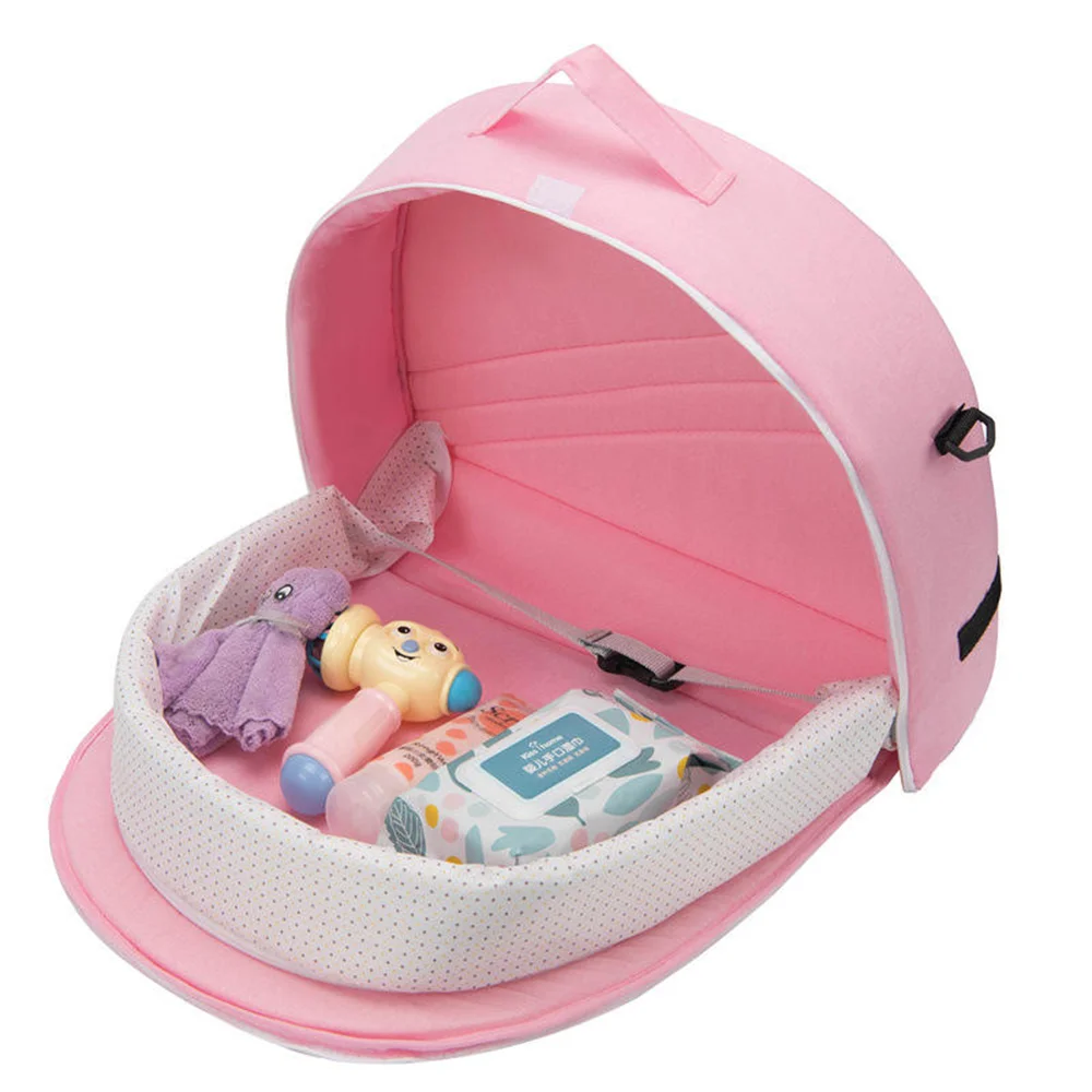 

Foldable Portable Baby Travel Crib Anti crush Middle Bed with Comfortable Mattress Mosquito Net for Newborn Home Camping