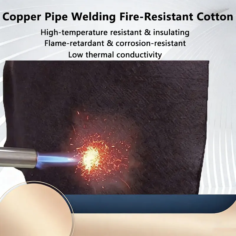 Fireproof Pad Black Welding Protective Blanket Insulation Pad High-Temperature Working Pad 30 * 20cm Fireproof Durable Camp