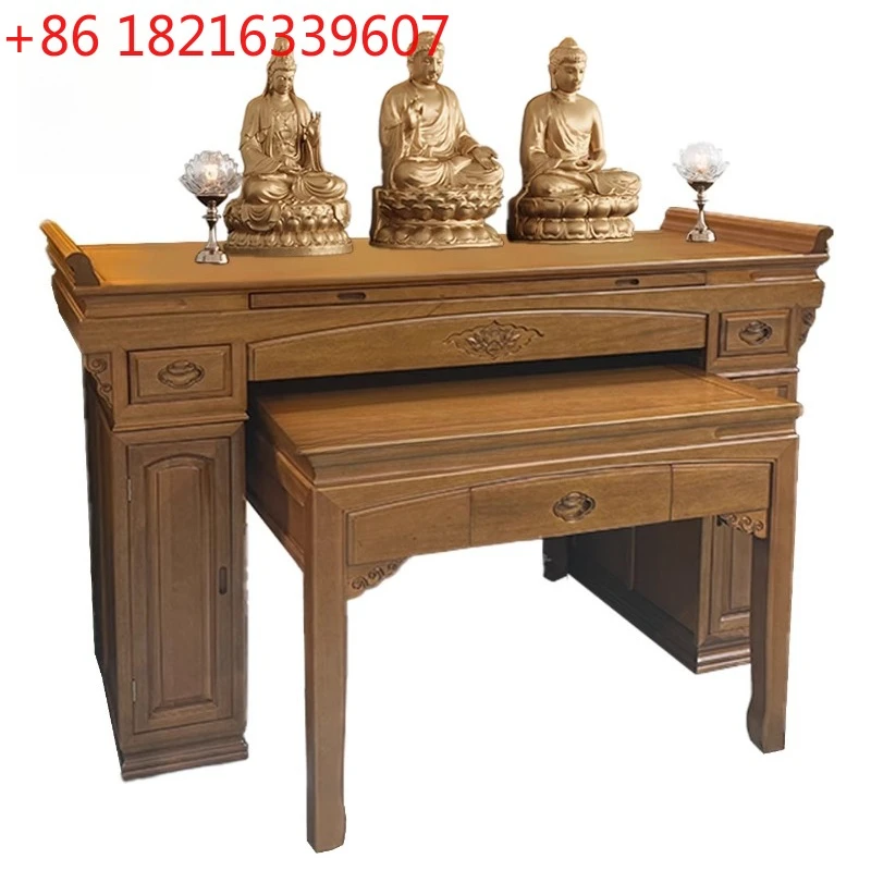 

Новый китайский столик для благовоний из цельного дерева, шкафчик для благовоний, шкафчик для Бога Богатства, для дома (Фотай)