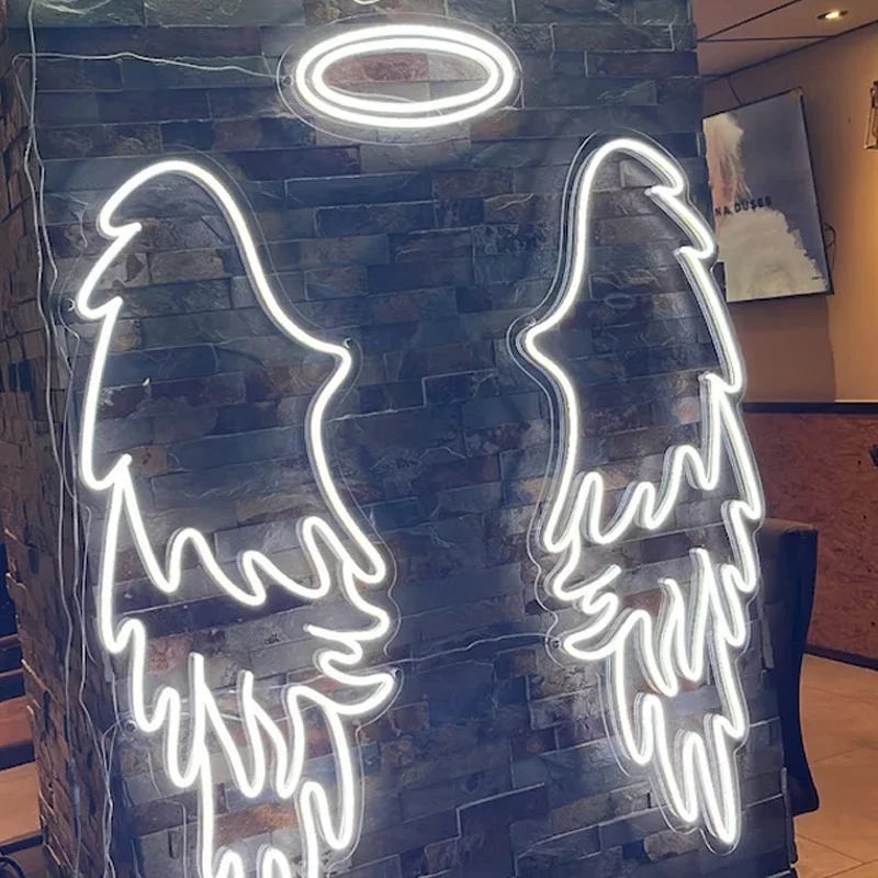 

Angel Wings Custom Led Neon Signs Letters Design Girls Flex Light Neon Sign for Lets Party Neon Wall Decor Bar Hall Decoration