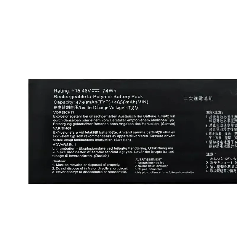 C41N2208 Batteria per ASUS ROG ALLY Gaming Serie portatile di RC71L/PC71L Espandi ad alta capacità 74Wh