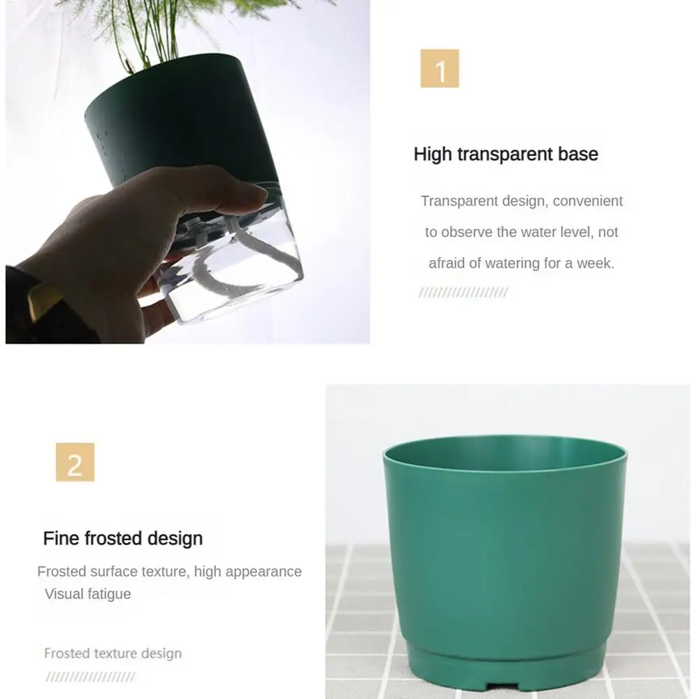 Automatic Watering Flower Pot Corrosion Resistant Succulent Plant Pot Reusable Double Layer Plants Basket Garden Supplies