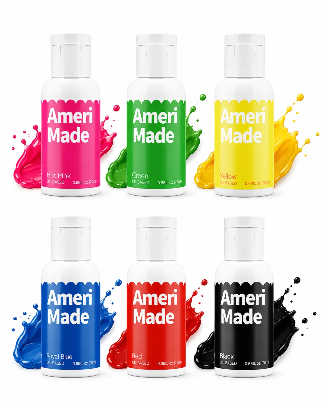 6 Colors Oil Based Edible Food Coloring 20ml Cake Decorating Color for Fondant Chocolate Baking Oil Soluble Dye Set