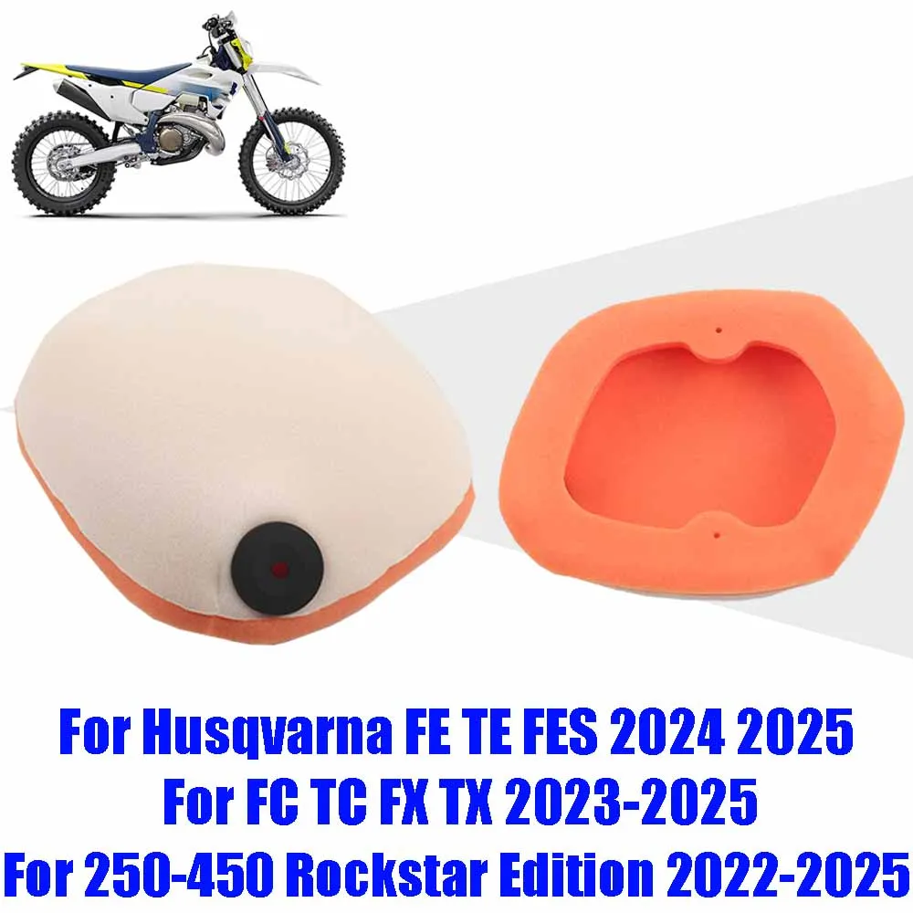 

For Husqvarna FC TC FX TX 125 150 250 300 350 450 501 2023 2024 FE TE 2024 Rockstar Motorcycle Accessories Air Filter Cleaner