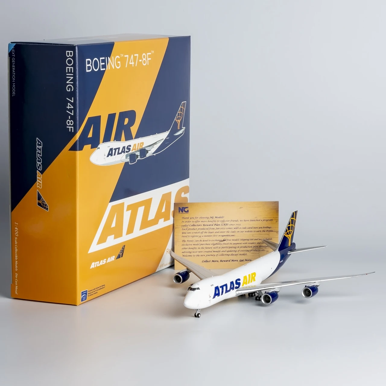 

Коллекционный самолёт из сплава 78023, подарок, модель 1:400, Atlas Air, Боинг, модель самолета под давлением N860GT