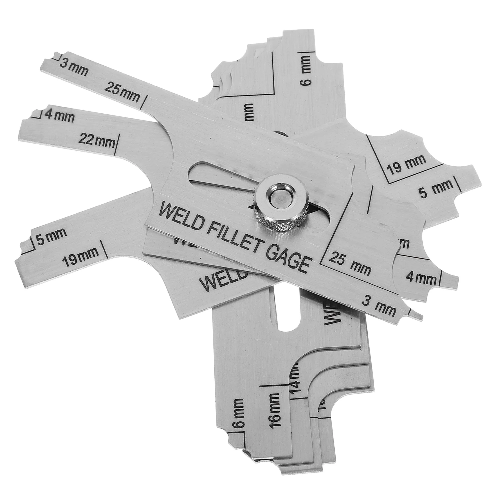 

1Set Fillet Weld Gauge Stainless Steel Welding Inspection Ruler Precision Measurement Tool for Convex Welds Depth Gauge Set