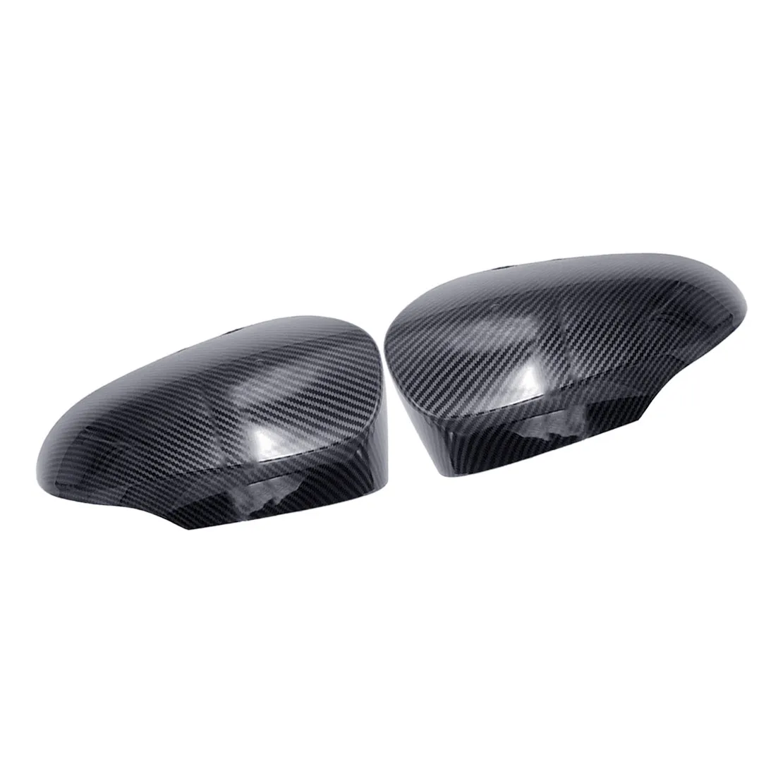 

1 Pair Car Left & Right Side Rearview Mirror Cover Cap Fit For Toyota Yaris 2012-2020 Black Carbon Fiber Texture Style