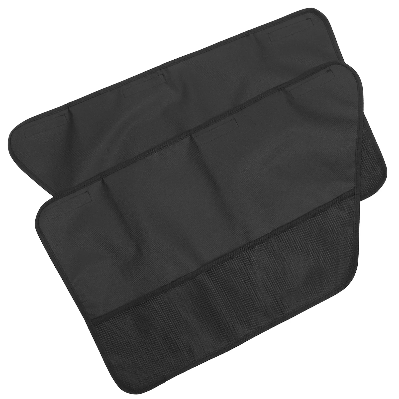 

2 Pcs Pet Car Mat Dog Door Cover Anti-scratch Vehicle Guard Resistant Black Cushion Travel