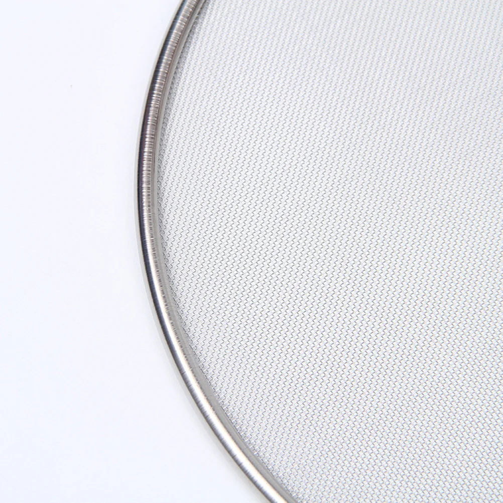 

Anti Splashing Stainless Steel Mesh Pot Cover Lid Hangable Handle Cooking Tool Kitchen Gadget Large Net Pot Cover 25Cm Blue