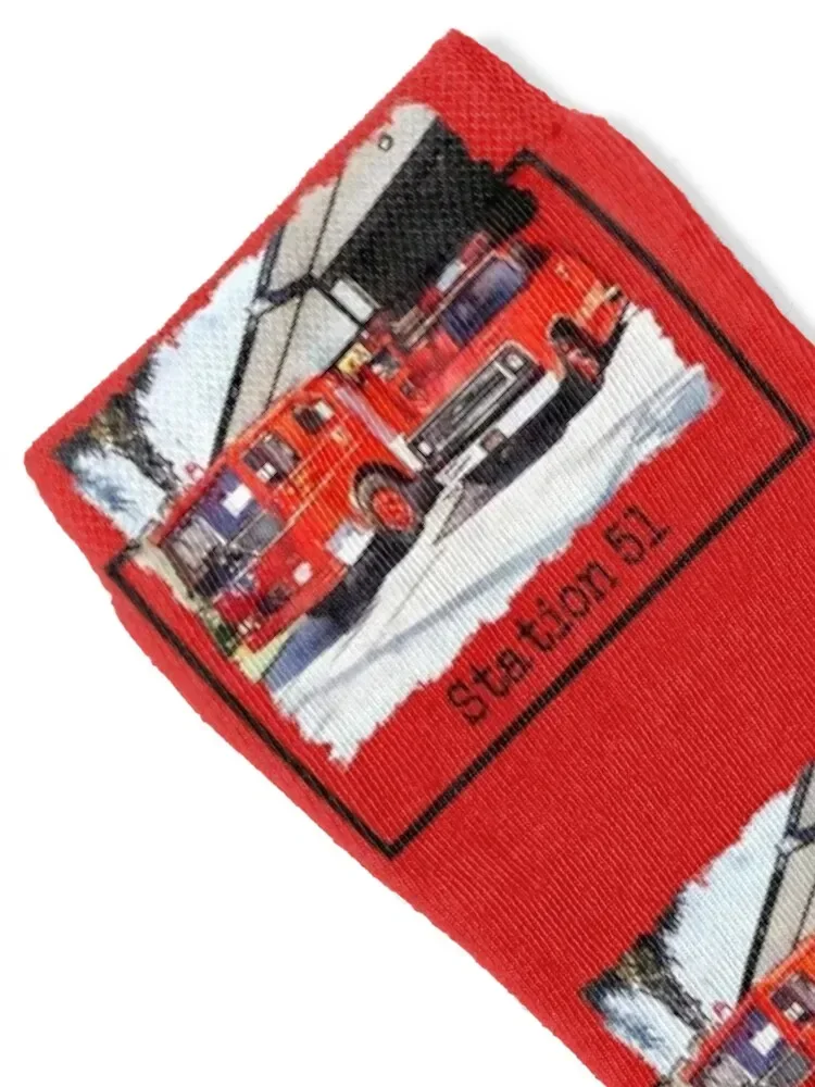 Fire Station 51, Emergency TV Show, Firetruck Socks Lots Crossfit Socks For Man Women's