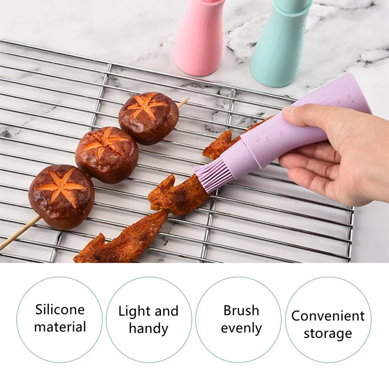 New High Temperature Resistant Silicone Barbecue Brush Oil Brush Household Baking Oil Brush Pancake Brush Oil Tool