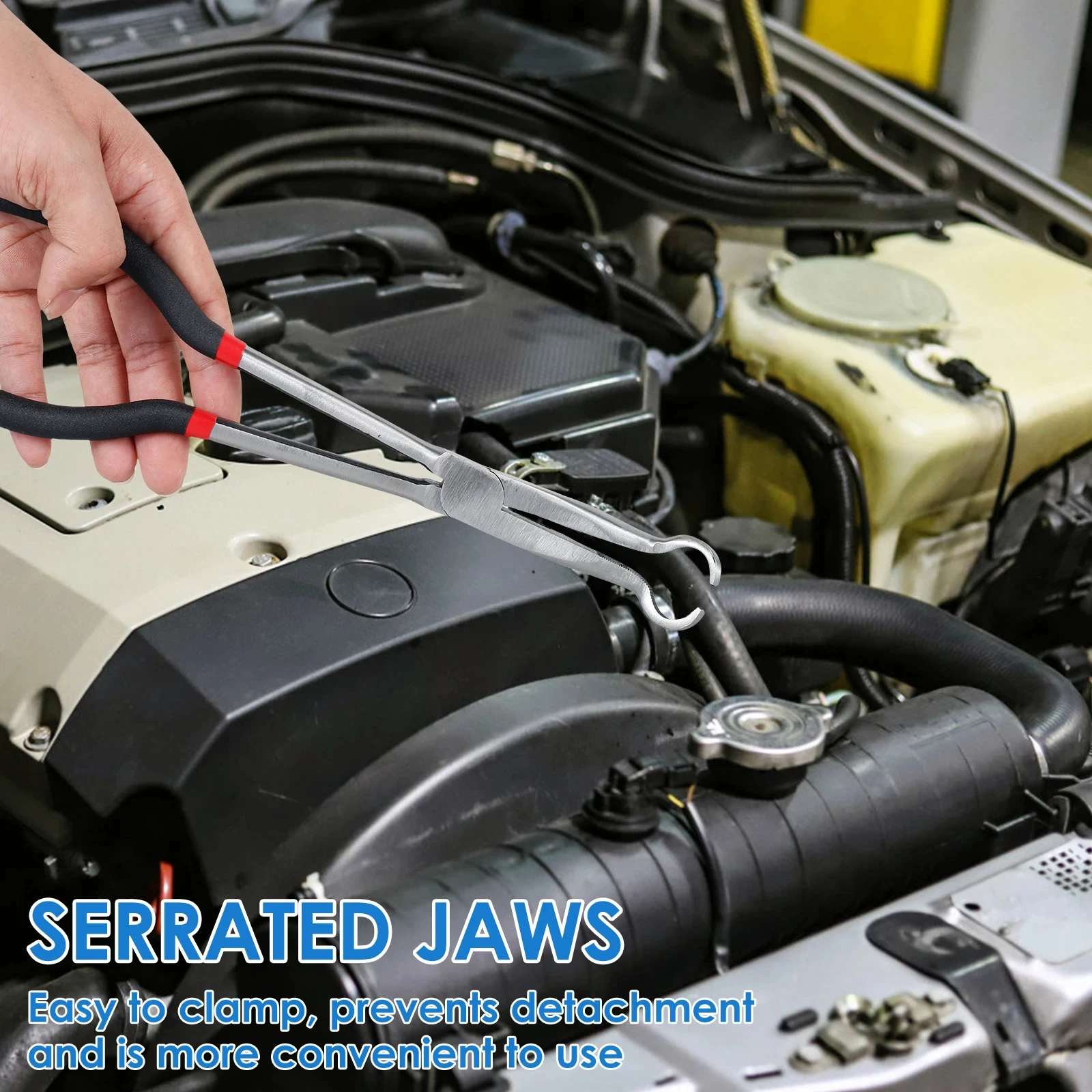 Alicate de pinça de mangueira, alicate de remoção de vela de ignição, cabo longo, alicate de desconexão elétrica, alicate de ajuda de solda, ferramentas de desmontagem de carro