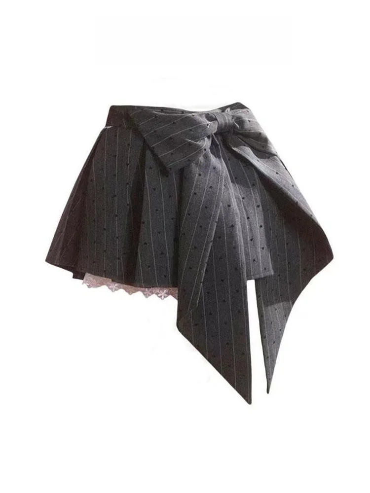 

Кружевная юбка А-силуэта с высокой талией, короткие юбки, женские осенние новинки, корейский стиль, юбки средней длины для офиса