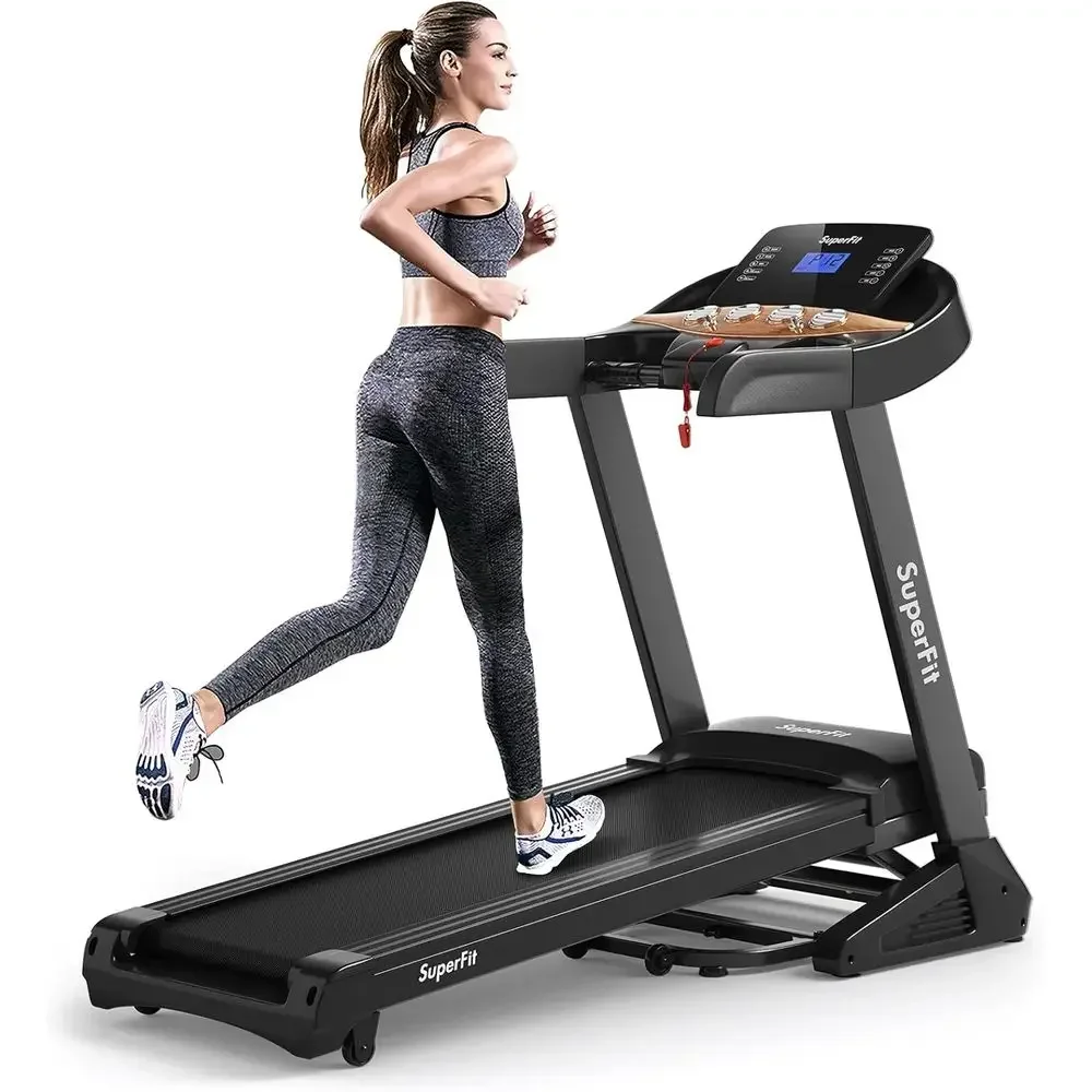 

Incline Electric Treadmill with App Control, 12+3 Programs, Bluetooth Speaker, Heart Rate Monitor