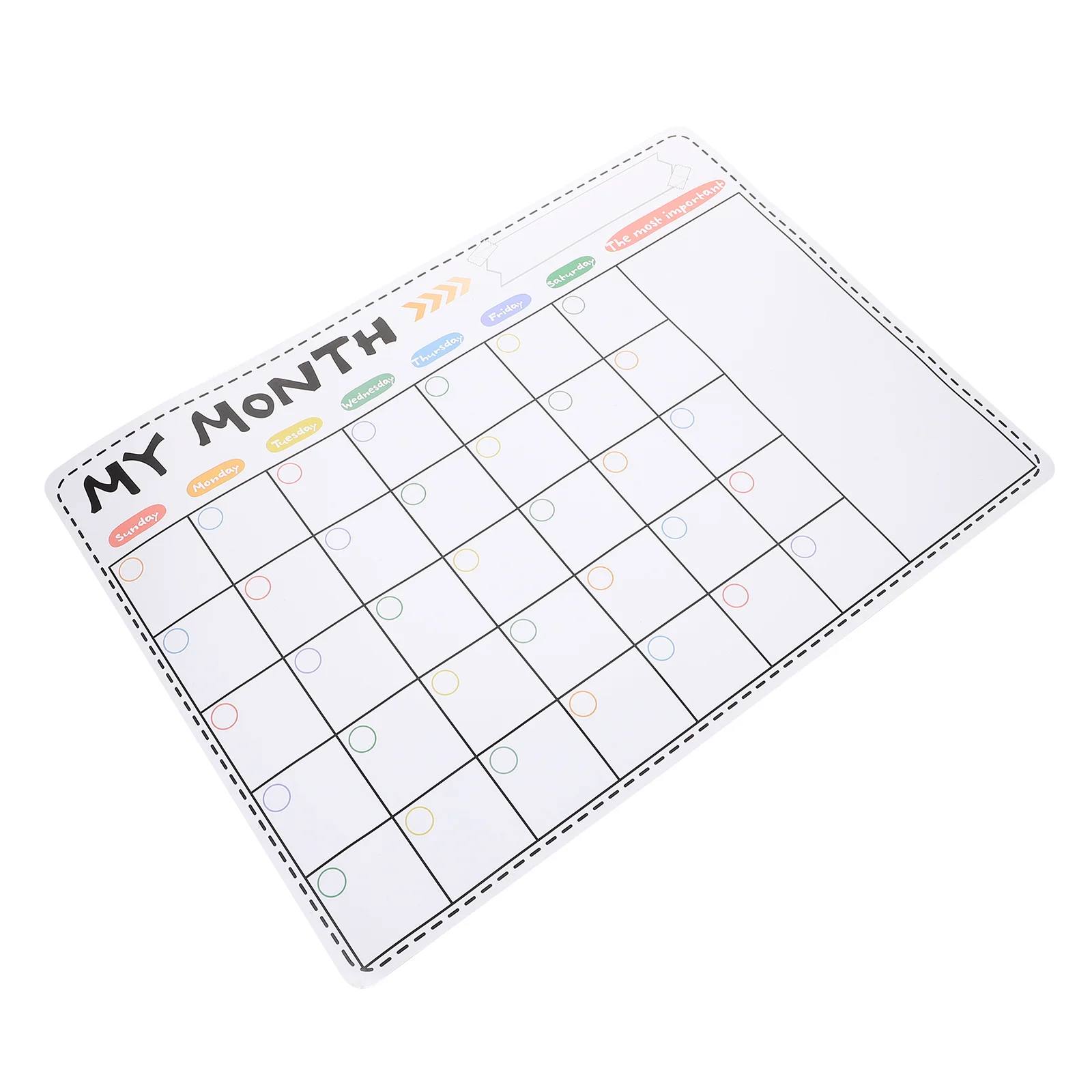 Magnetic Message Board For Fridge Smooth Surface Dry Erase Calendar Whiteboard Monthly Schedule Note Household Organizer