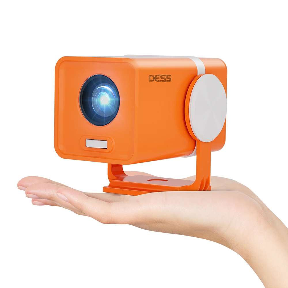 Projetor DESS 4K Android 13 1280*720P Dual Wifi 180 °   Fonte de alimentação portátil exterior flexível do banco do poder do projetor do cinema BT5.0