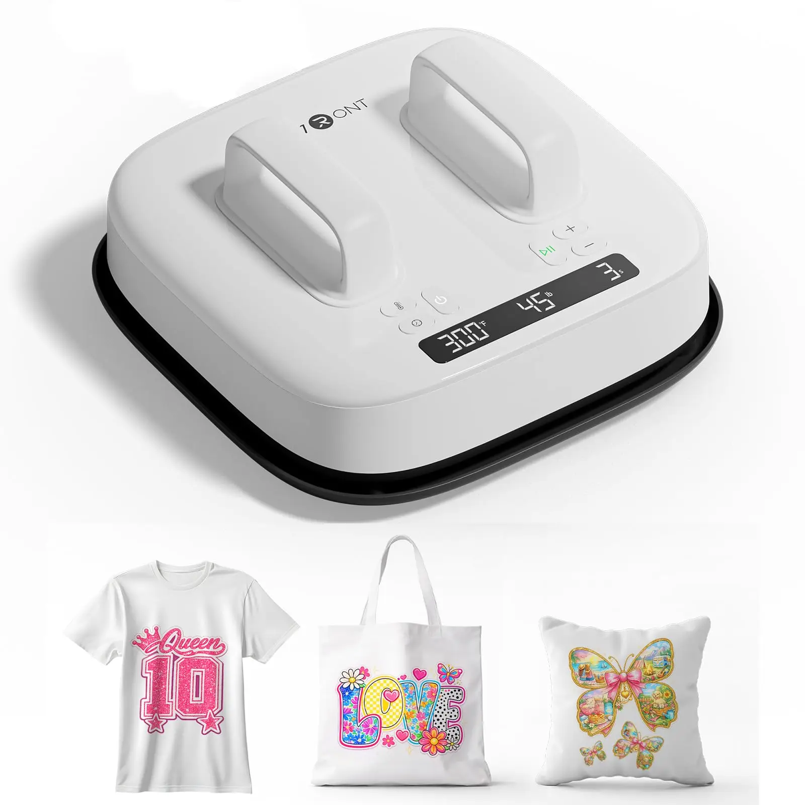 HTVRONT H10 V2 10x10in Heat Press, 25cmx25cm Portable Heat Press for T Shirts, HTV, Sublimation, Heat Transfer Projects