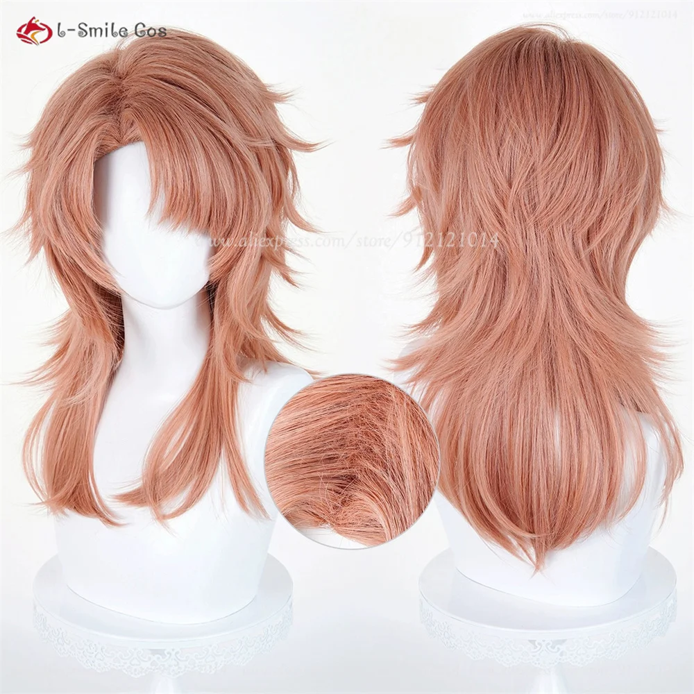 ซาบิโตะคอสเพลย์วิกผม 55 ซม.สีส้มสีน้ำตาลวิกผมสำหรับผู้หญิงผู้ชายคอสเพลย์อะนิเมะวิกผมสังเคราะห์ทนความร้อนผมฮาโลวีนบทบาทเล่น