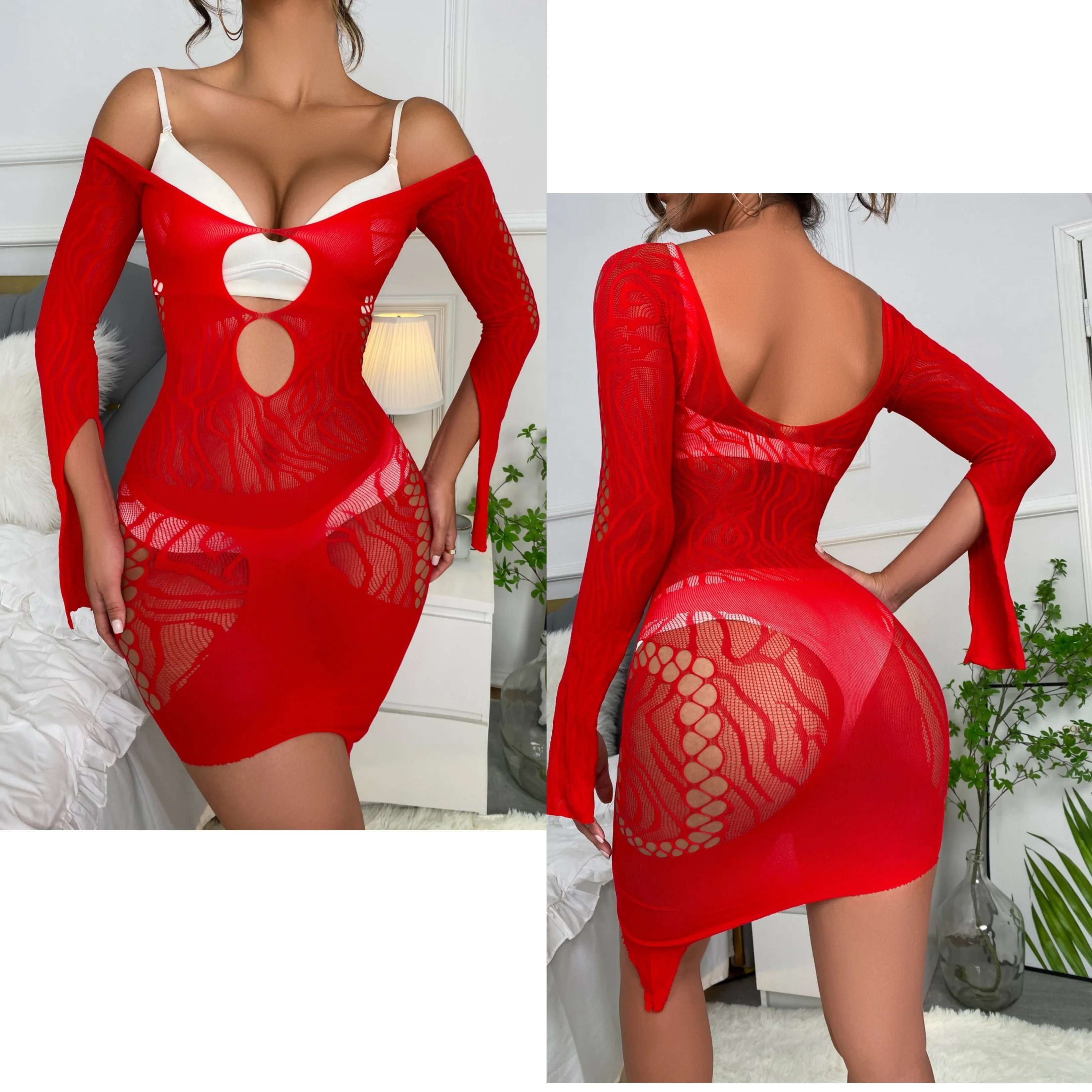 

Новая модная женская пляжная одежда, сексуальное женское белье, сексуальное пляжное платье, сетчатое боди, ажурная мини-юбка, вечерние тонкие платья-комбинации