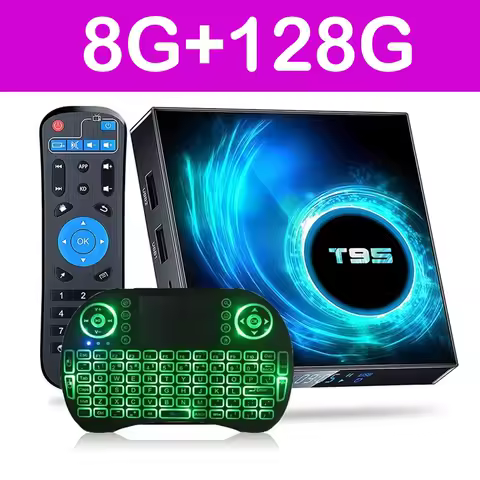 T95 TV Box Android 14 Smart Home Ram 4GB 8GB Rom 64GB 128GB Allwinner H616 Quad Core Support 6K Video Wifi 2.4G&amp;5G Set Top Box