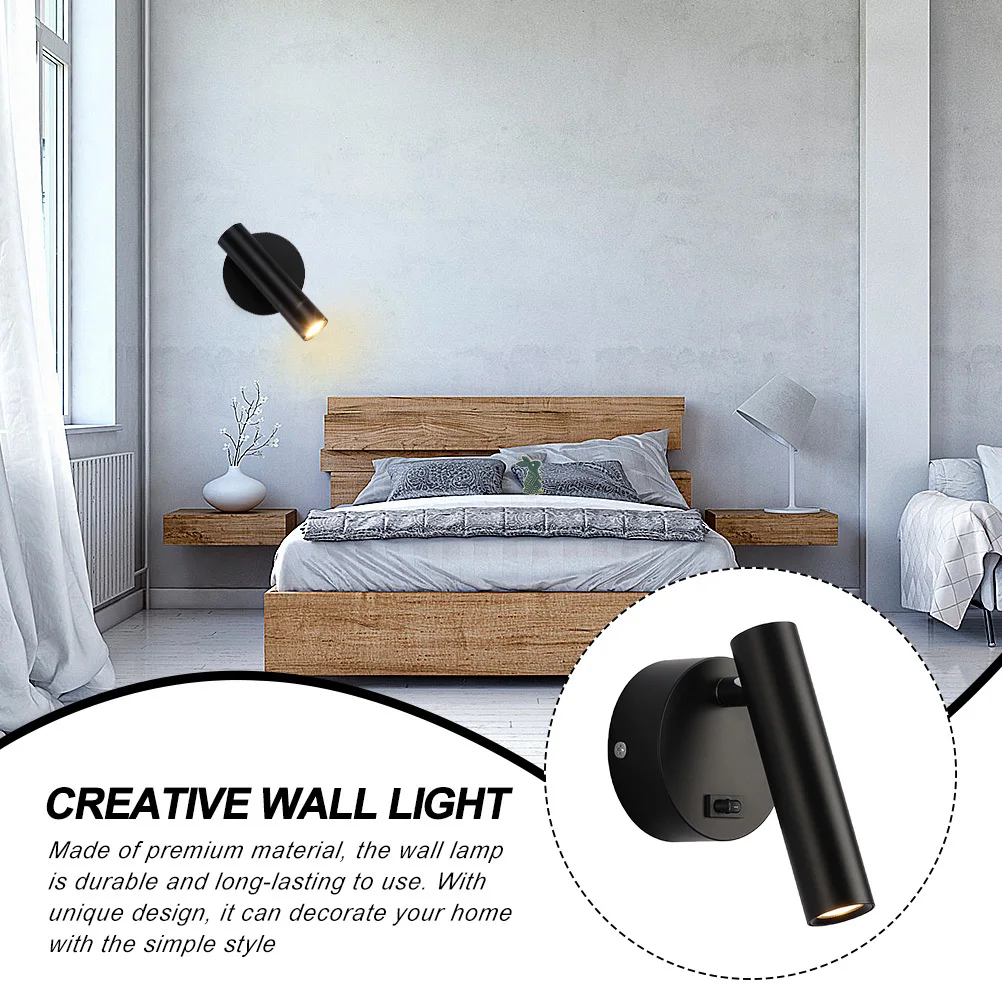 

Reading Wall Lamp Bedside Light Iron Wall-Mounted One-Head Lamp Indoor Room Decor Wall Light