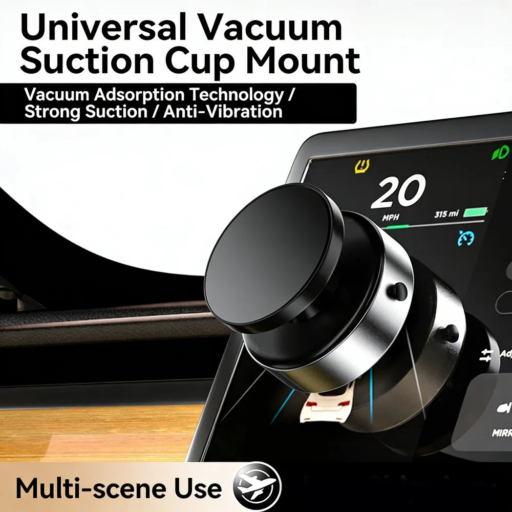 

Car Phone Holder with Vacuum Adsorption and Magnetic Suction, New 2026 Model for In-car Navigation Phone Accessories Phone Stand