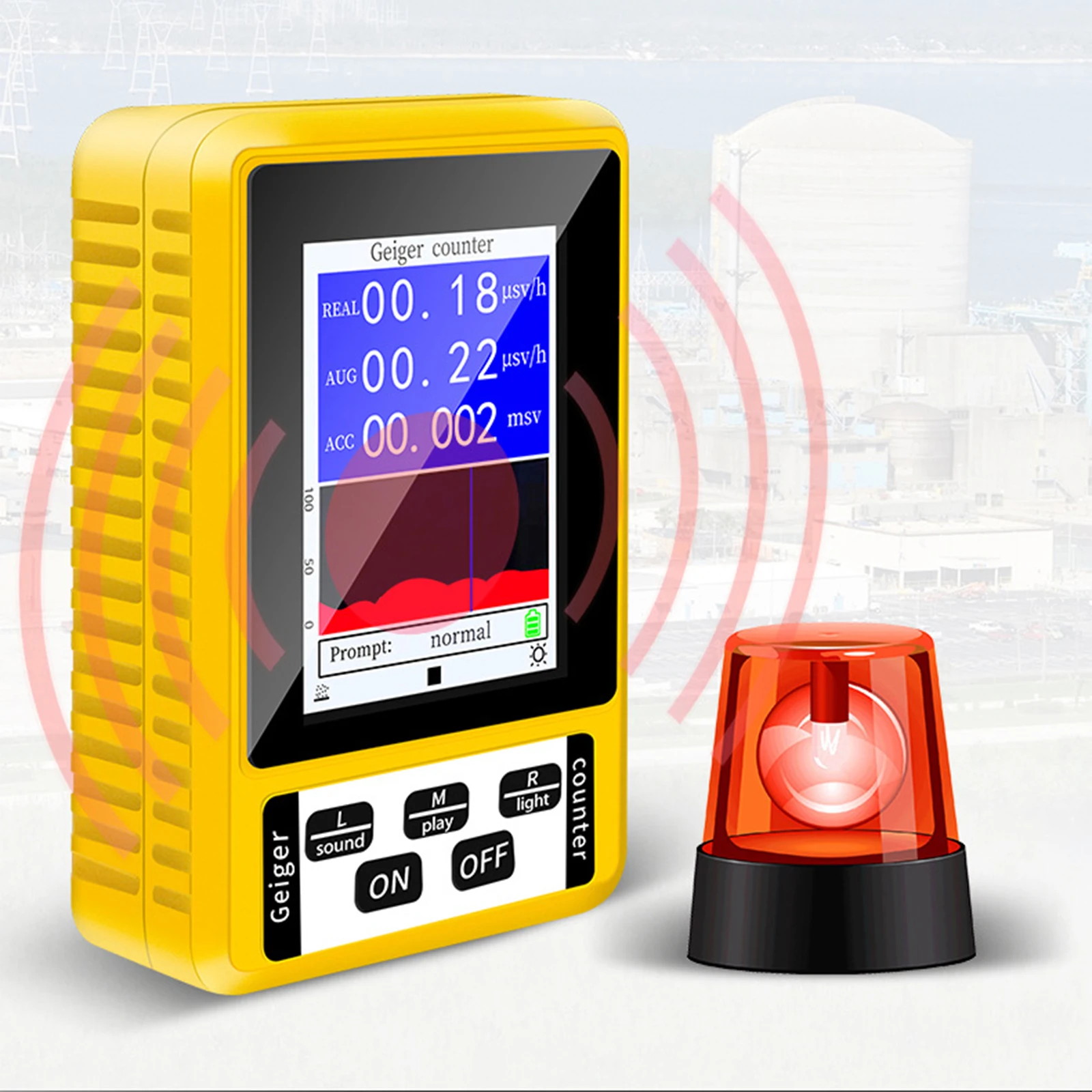 BR-9C 2-in-1 Handheld Digital Display Electromagnetic Radiation Nuclear Detector Full-functional Type Tester EMF Geiger Counter