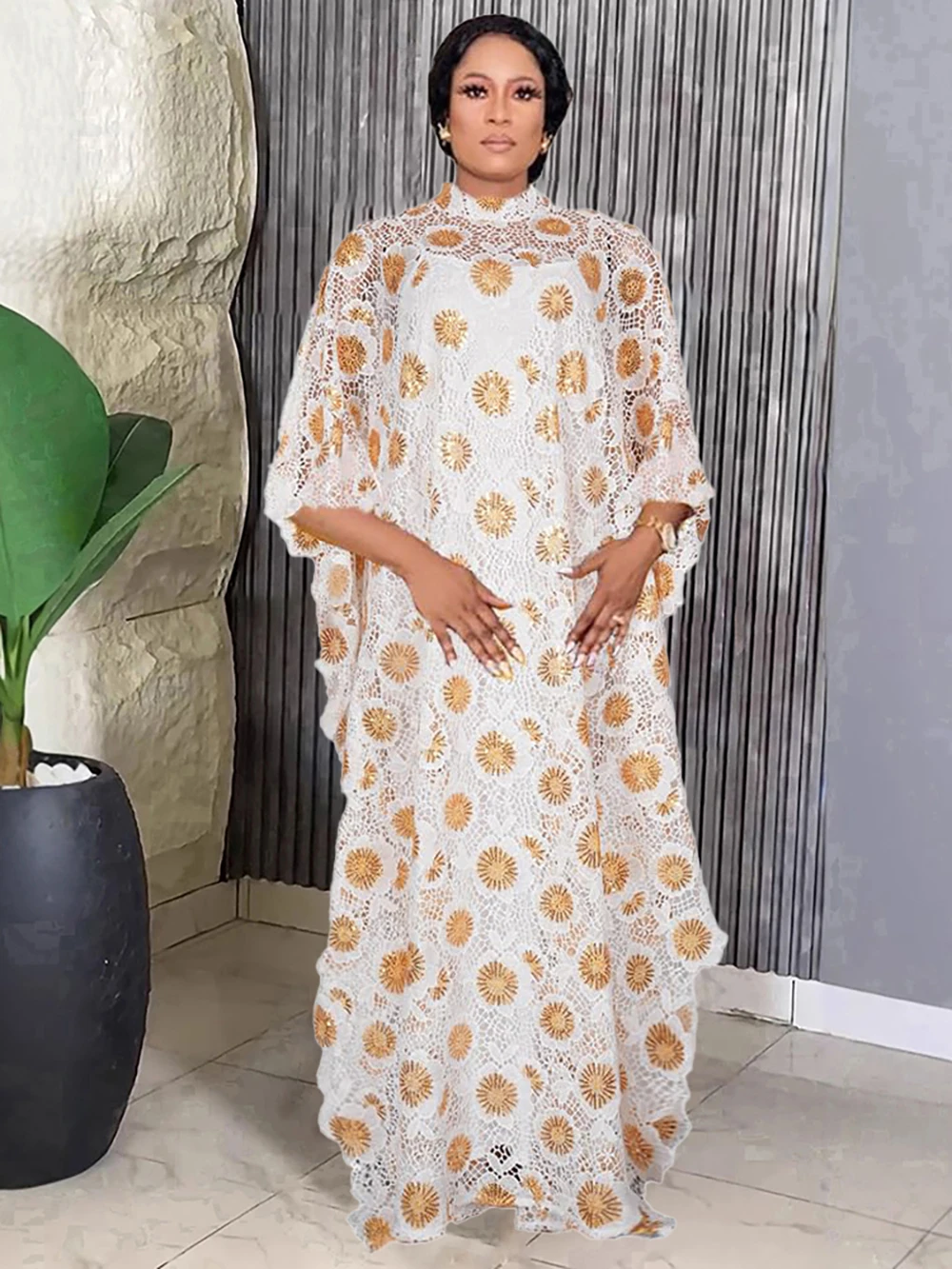 

African Lace Dresses For Women Traditional Plus Size 2 PCS Set Clothing Dubai Turkey Kaftan Wedding Party Birthday Evening Dress