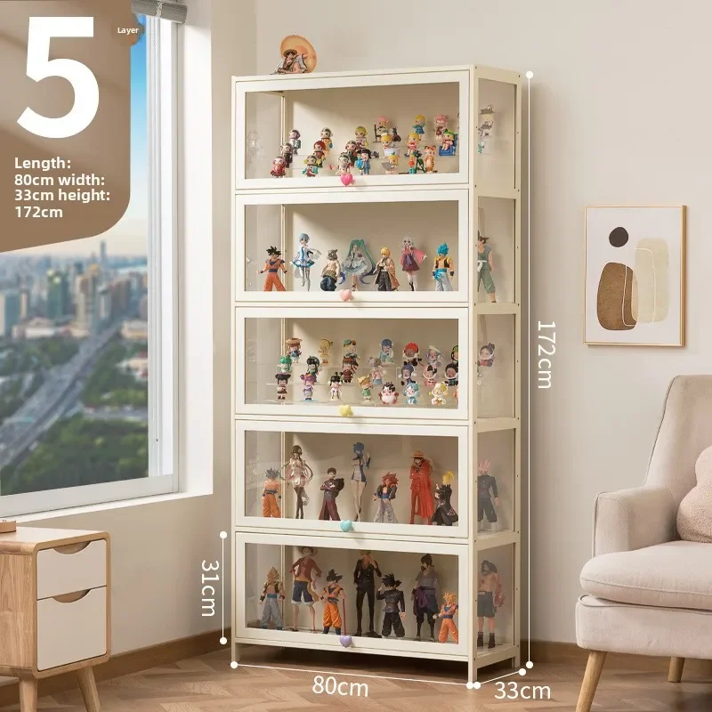 Figure Lego Display Cabinet Household Cream Wind Dustproof Acrylic Transparent Model Toy Blind Box Display Cabinet - view 6