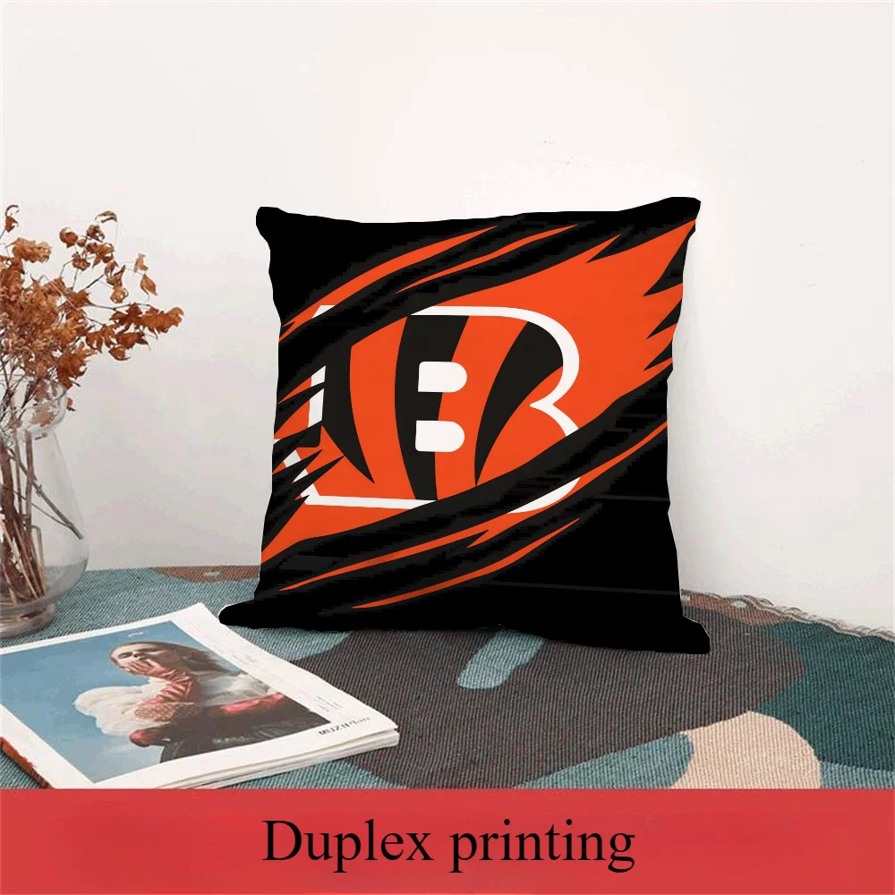 CincinnatiS BengalS Pillows for Sofa Cushions Cover Personalized Gift Room Decorating Items Pillow Covers Decorative Cushion