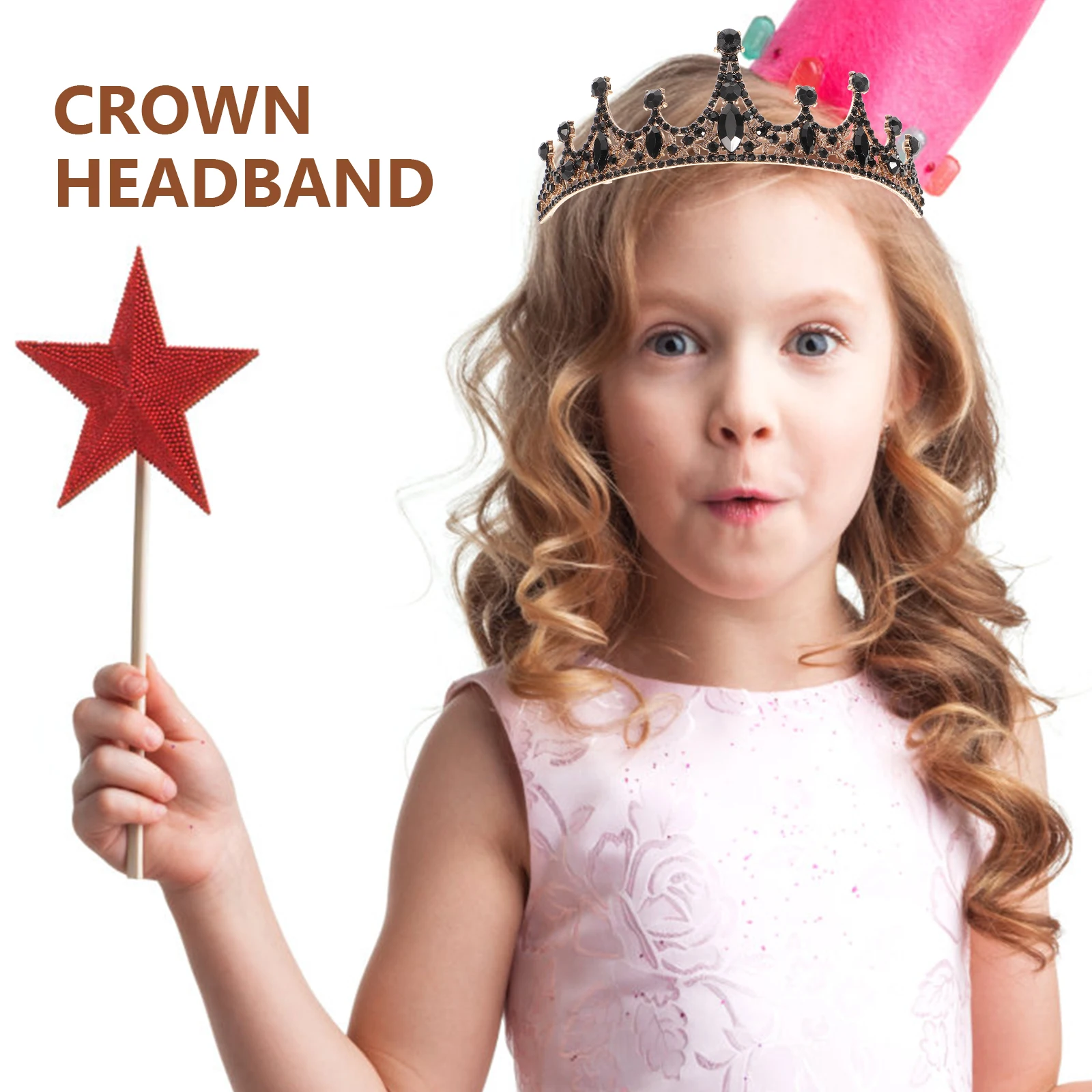 

Crown Jewelry Crystal Tiara Hair Accessories Wedding Dress Decorations Bridal Baroque Queen Prom Party Headdress Festive Props