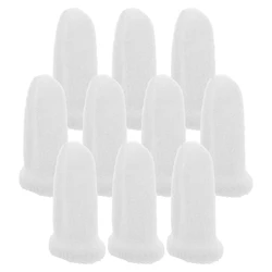 10 Pcs White Pet Cleaning Finger Cots Dog Finger Toothbrush Cat Toothbrush Small Dog Tooth Cleaner Dental Care Hygiene Dog