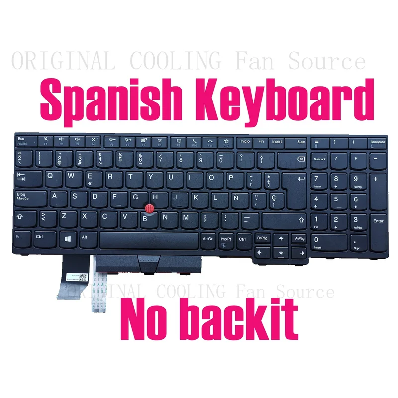 R+  Spanish Keyboard for Lenovo ThinkPad P15v Gen 1 (Type 20TQ,20TR)