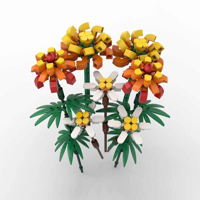 ตัวต่อดอกไม้ MOC 321 ชิ้น แบบจำลองสถาปัตยกรรม ประกอบเอง DIY ของเล่นเสริมสร้างความคิดสร้างสรรค์ ของขวัญคริสต์มาส ของขวัญวันเกิดสำหรับเด็ก