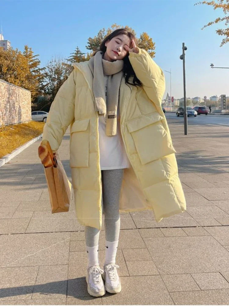 

Foufurieux Winter Parkas Coat Women Fall New Korean Fashion Oversized Jacket with A Hood Loose Coats Elegant Ladies Outerwear