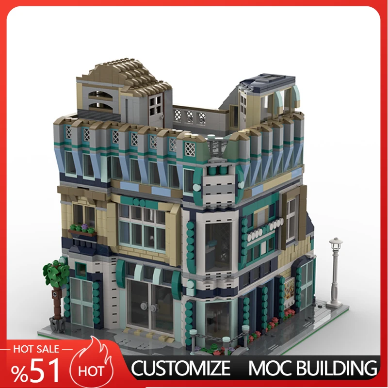 

2674 детали Городской уличный зоопарк MOC: Модульный конструктор, популярный технологичный набор, кирпичики для детей, игрушка-подарок для творчества и праздников