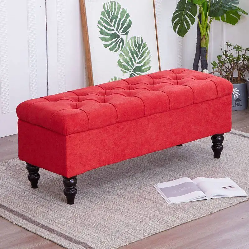 Fabric Pouf Shoes Storage Oficina발받침대 Stool Living Room Bedroom Puffs Asiento Bedside Stool Shop Shoe Stools Sofa Ottoman Мебель