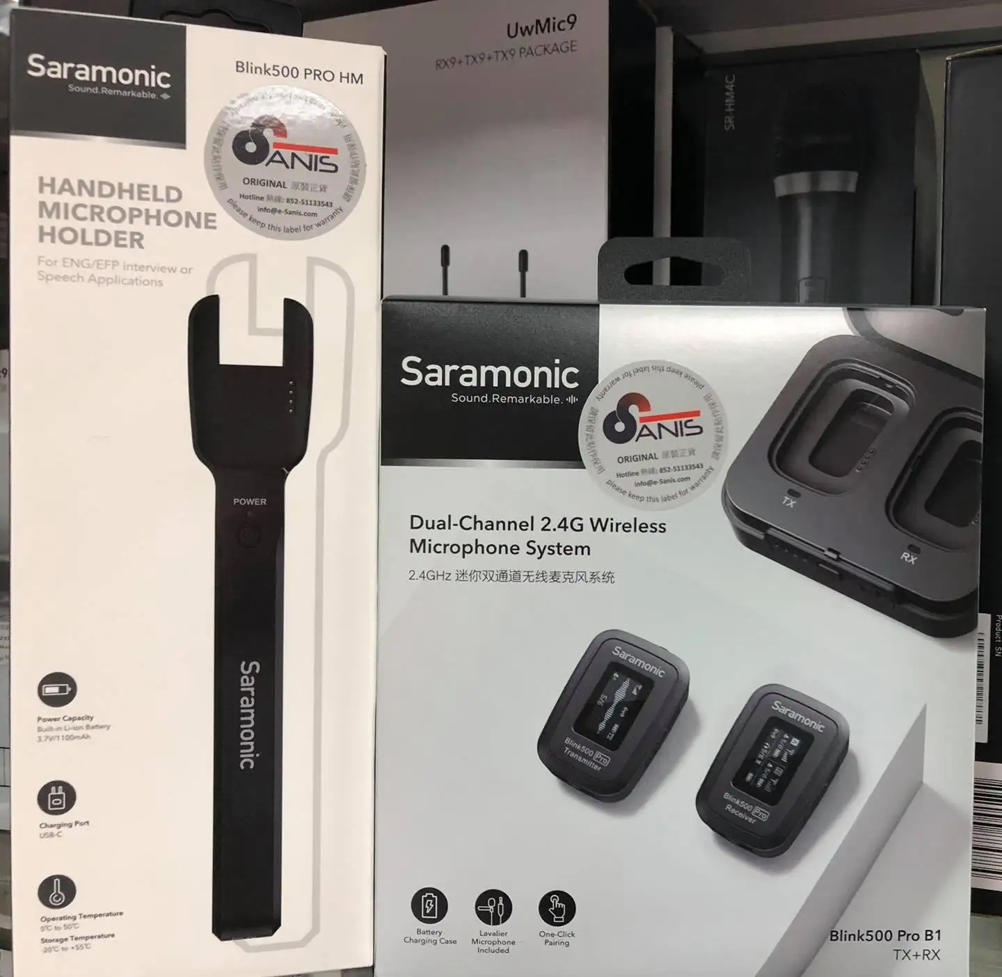 Saramonic Blink500 Pro HM Rechargeable Handheld Mic Transmitter Holder for Blink 500 Pro B1 B2 TX Wireless Lavalier Microphone view 5
