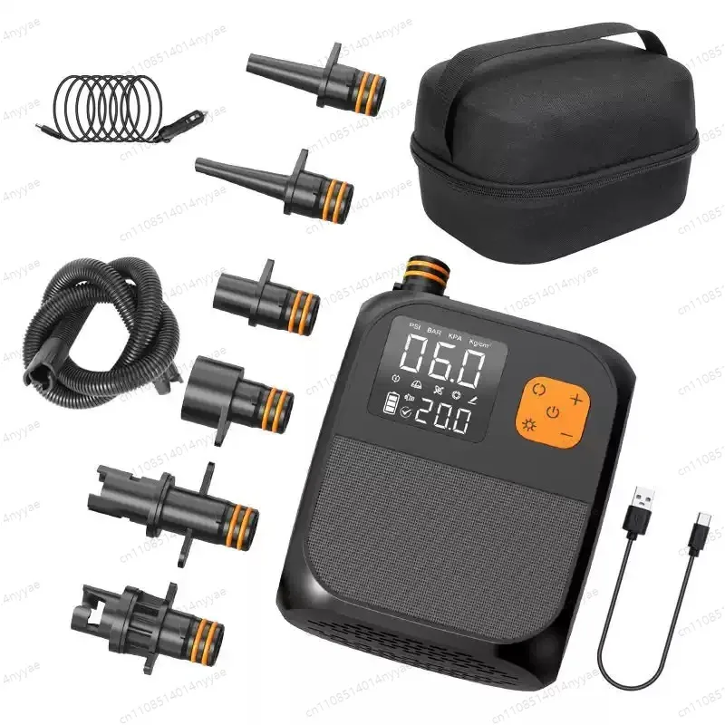 Intelligente elektrische Pumpe 25PSI Hochdruck-Stand-Up-Paddle-SUP-Pumpe 8000mAh Aufblaspumpe für Paddleboards, Kajaks, Boote und Luftmatratzen