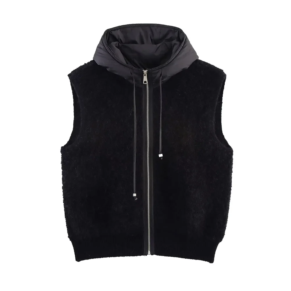 

Towel needle clip cotton hooded zipper cardigan vest women's clothing new product temperament casual