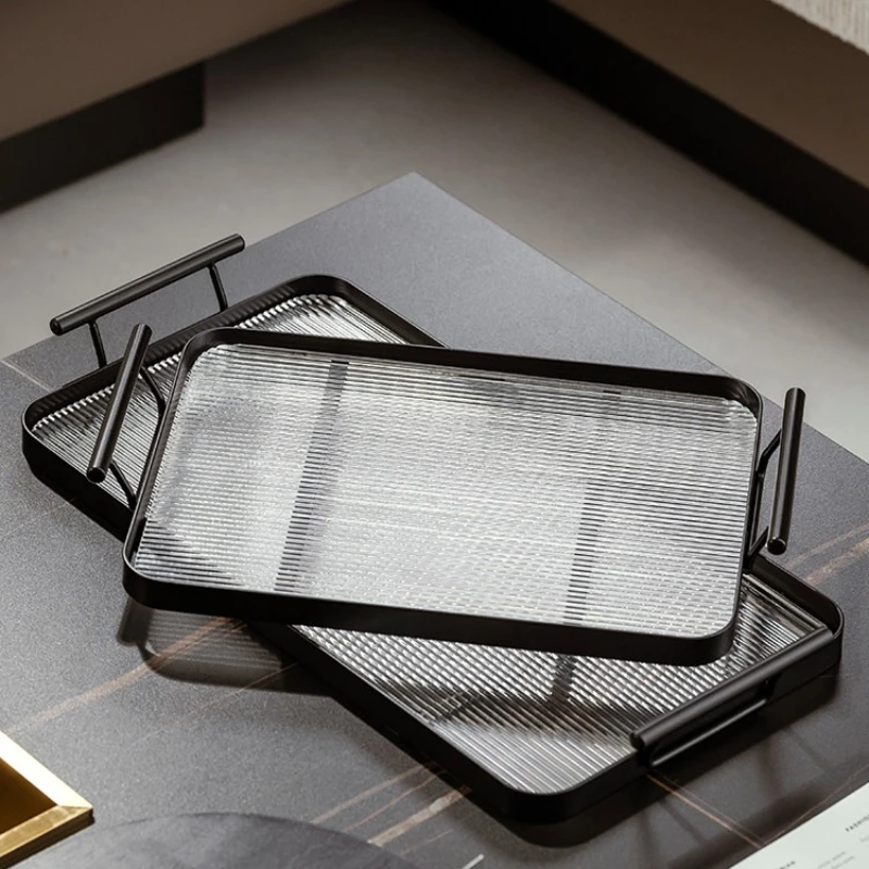 Extra Large Premium Sturdy Rectangular Iron Serving Tray, Multipurpose for Home & Commercial Use, for Fresh Fruits, Snacks,