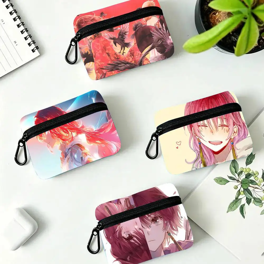Yona Anime Akatsuki No Yona Oxford Fabric Wallet With Zipper Hanging Multifunctional Bag For Credit Cards Keys Coins