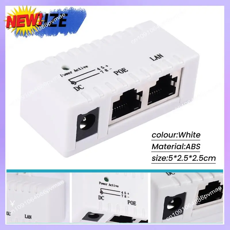 T24C Poe Splitter Poe Injector Rj45 Dc 5.5 มม.X 2.1 มม.Passive Poe Injector Splitter Adapter Connector สําหรับกล้องเครือข่าย Ip