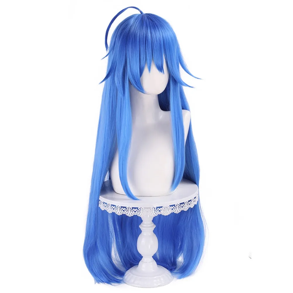Anime Lucky Star Kanae Izumi Cosplay Wig Synthetic Fiber High-Temperature Resistant Blue Short Hair Costume Use Only