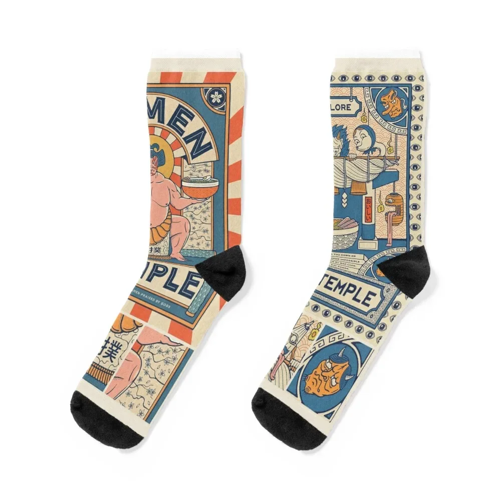 

Sumo Ramen Temple Socks cycling Stockings man anime hiphop Socks Men's Women's