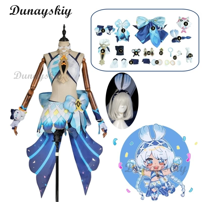 Game Genshin Impact Mualani Costume Women Lovely Dress Cos Anime Party Uniform Hallowen Carnival Play Role Party Clothes Props